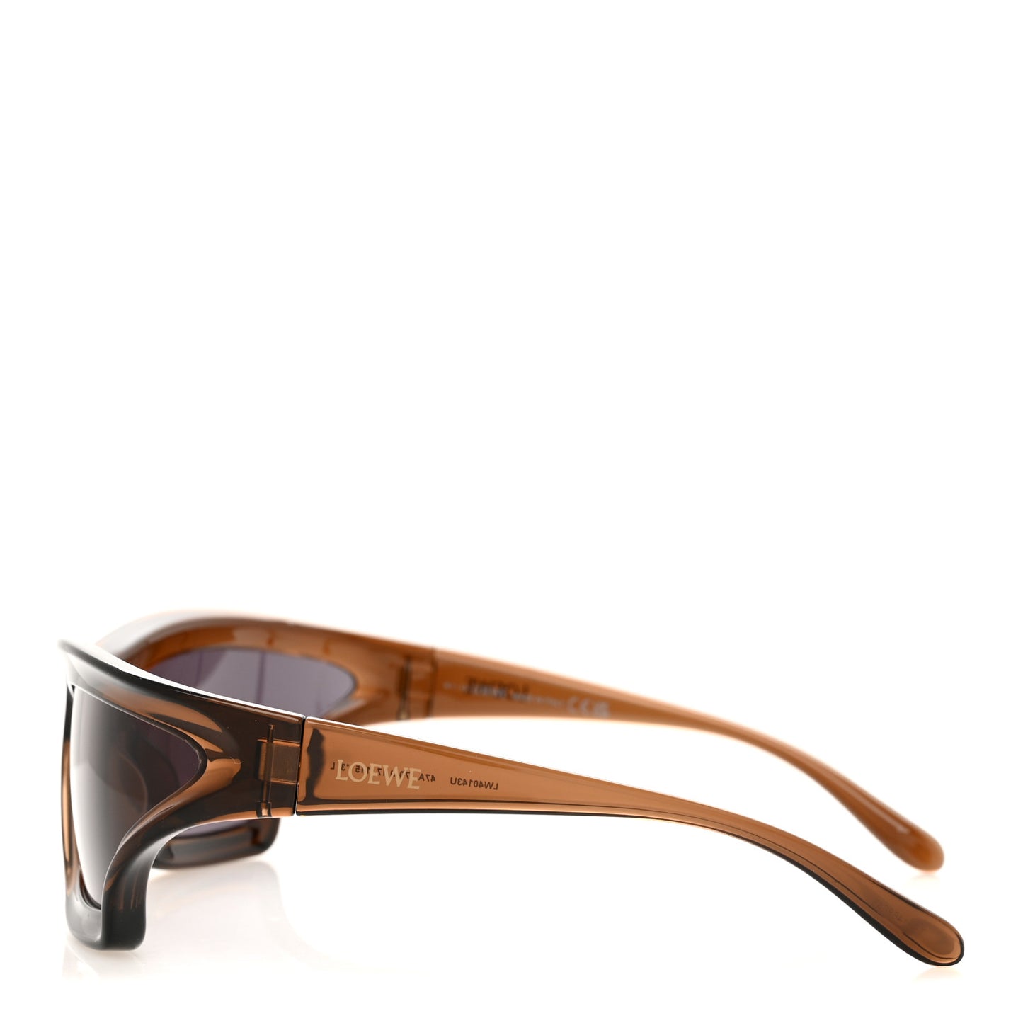 Acetate Arch Mask Sunglasses LW40143U Transparent Brown