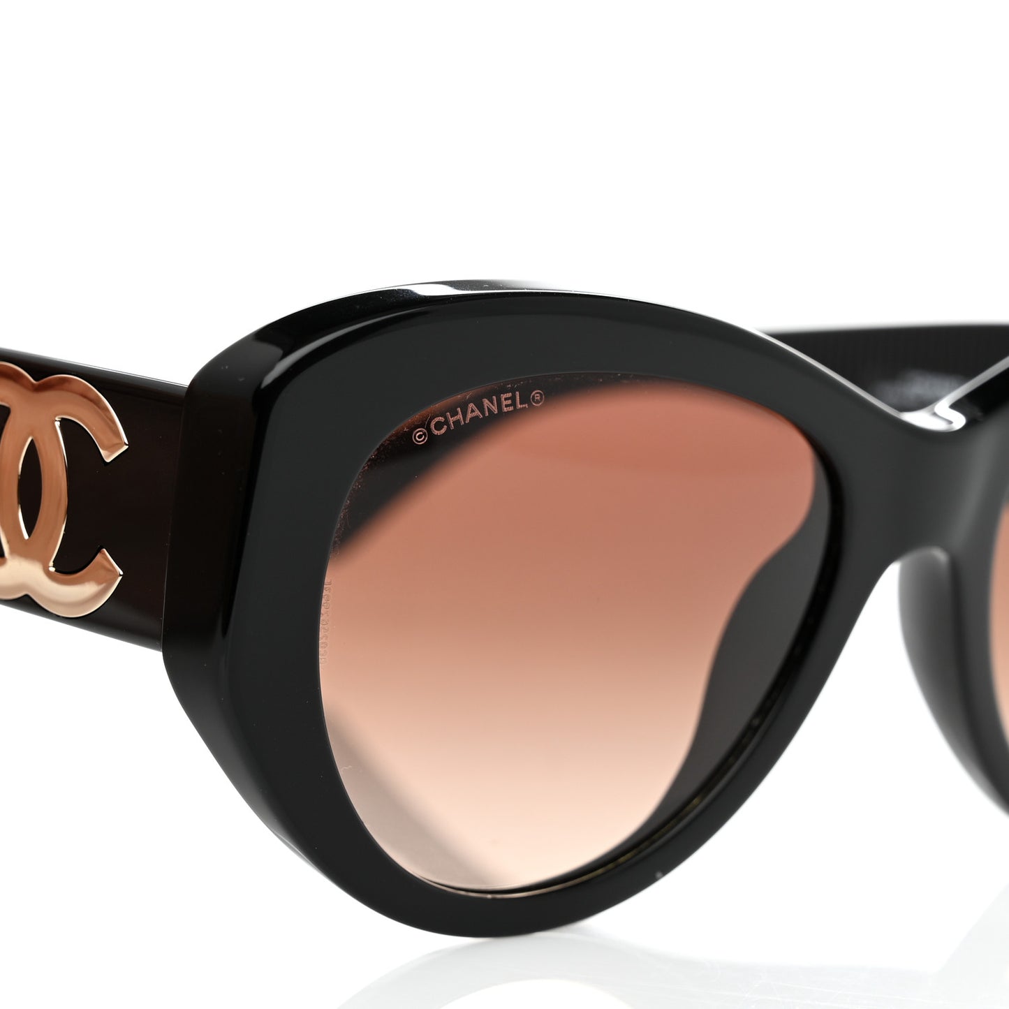 Acetate Butterfly Large CC Sunglasses 5492-A Black