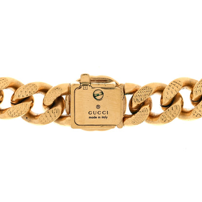 Gucci Metal Interlocking G Curb Chain Necklace Gold 4 of 4