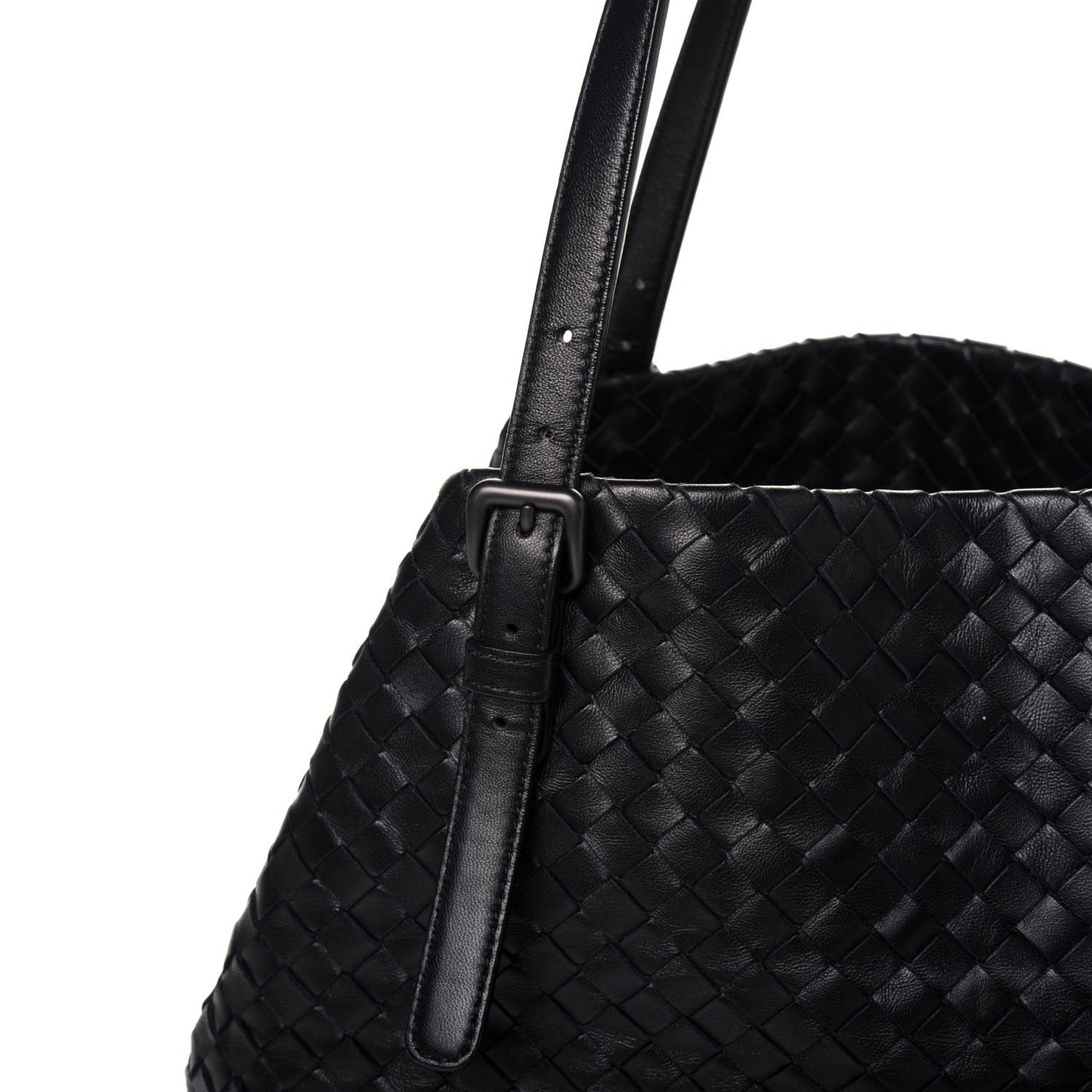Nappa Intrecciato Medium Cesta Tote Black