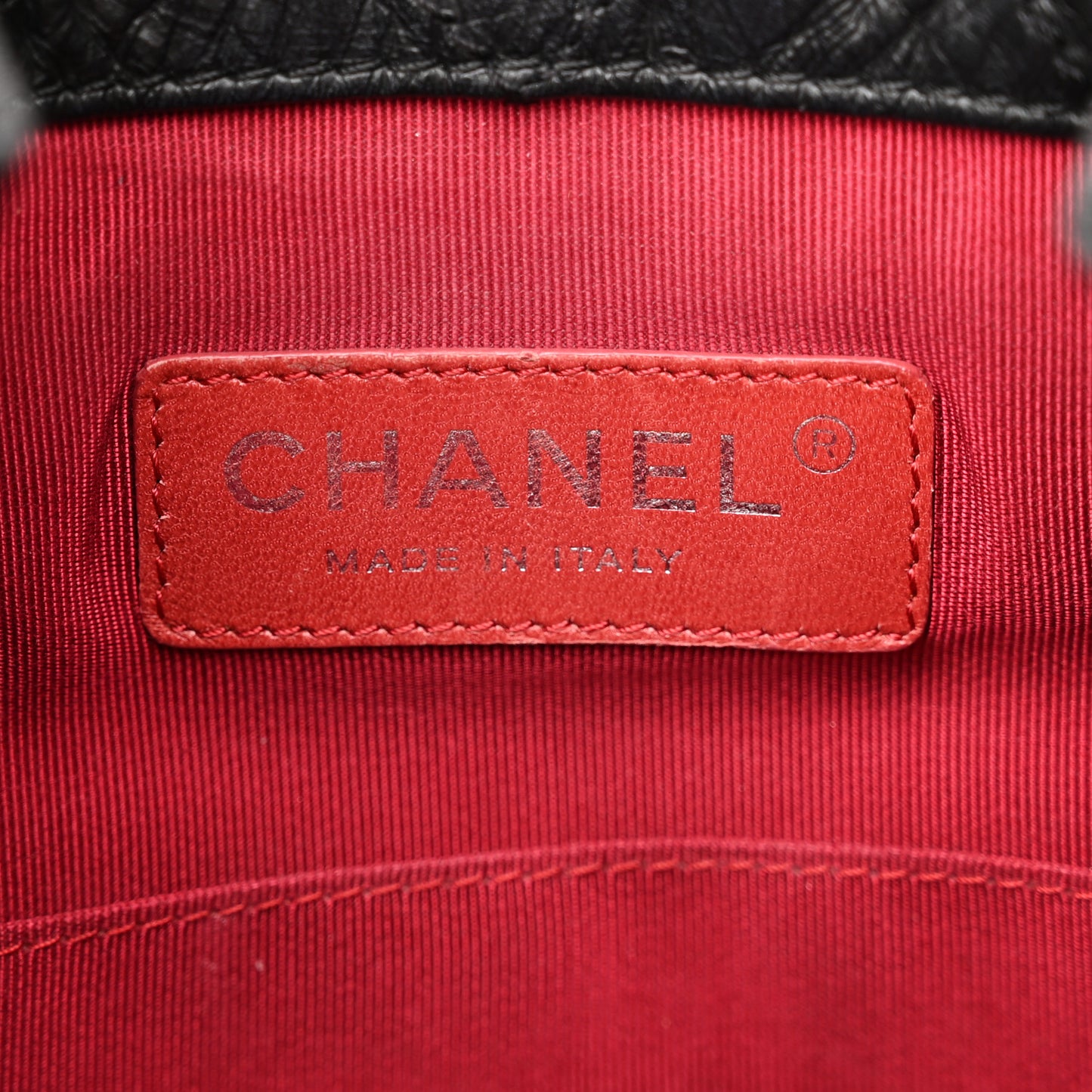 Aged Calfskin Quilted Small Gabrielle Backpack Black