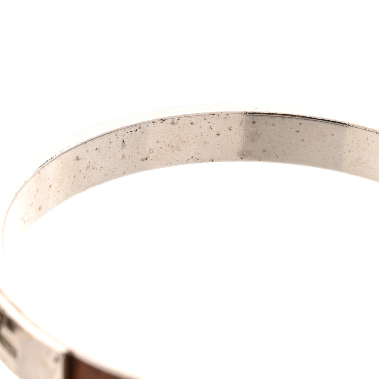 Hermes Lizard Kelly Lock Cadena Bracelet Brown 7 of 8