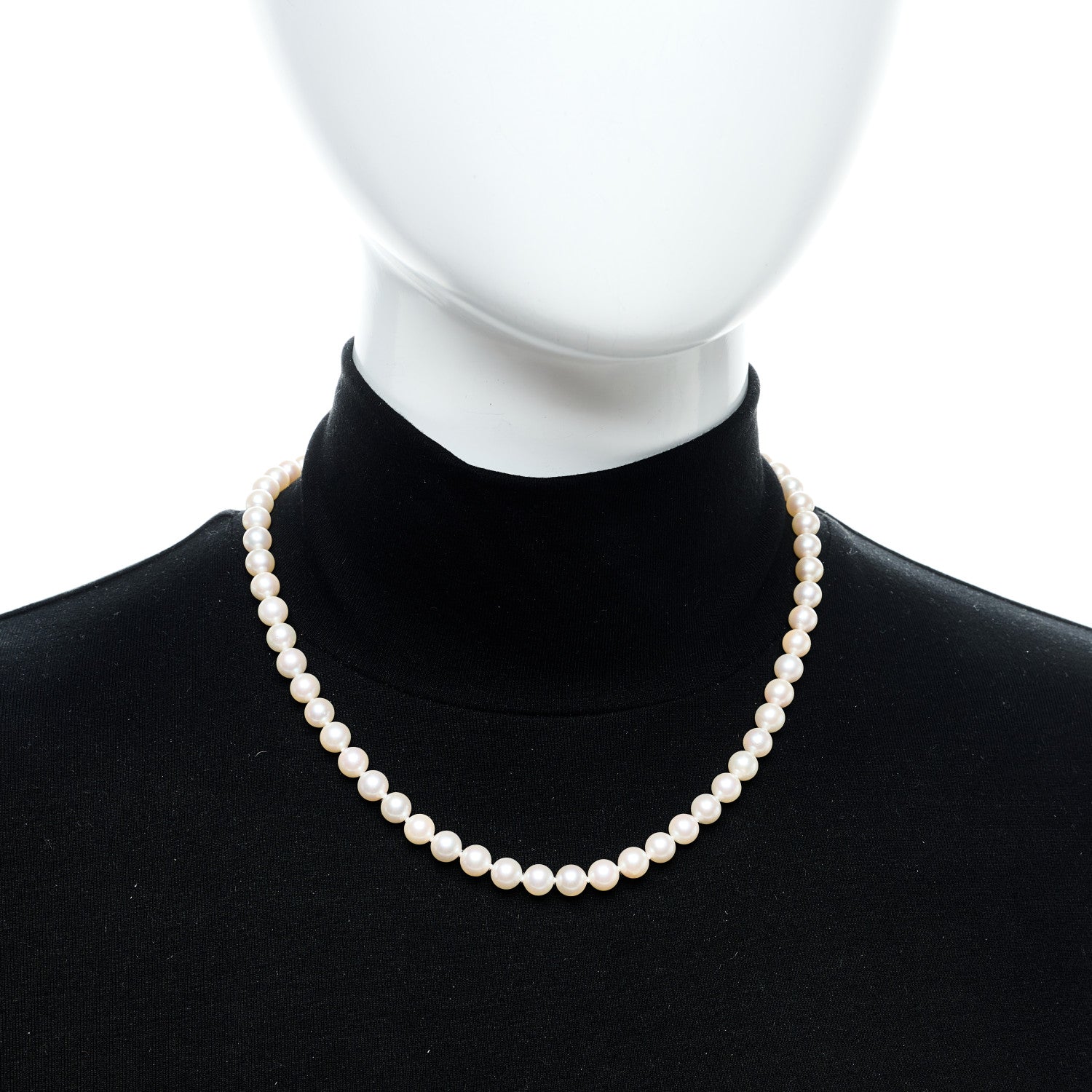 Mikimoto 18K Yellow Gold Akoya Cultured Pearl 6.5-7mm Strand Necklace 2 of 6