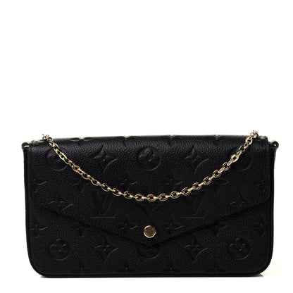 Louis Vuitton Empreinte Pochette Felicie Chain Wallet Black 1 of 5