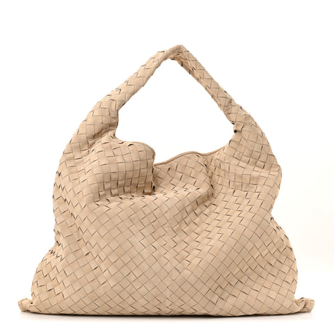 Suede Intrecciato Large Hop Ecru