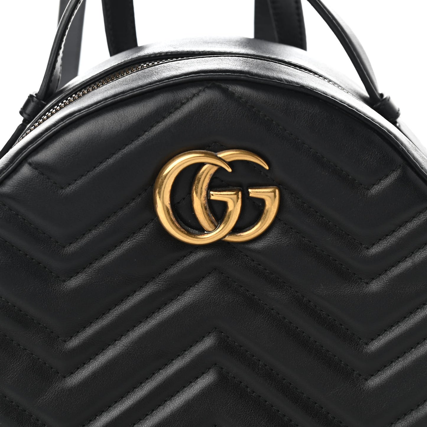 Calfskin Matelasse GG Marmont Backpack Black