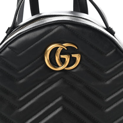 Gucci Calfskin Matelasse GG Marmont Backpack Black 8 of 12