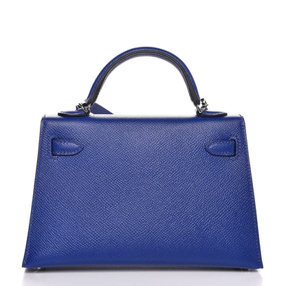 Hermes Epsom Mini Kelly Sellier 20 Bleu Electrique 4 of 35