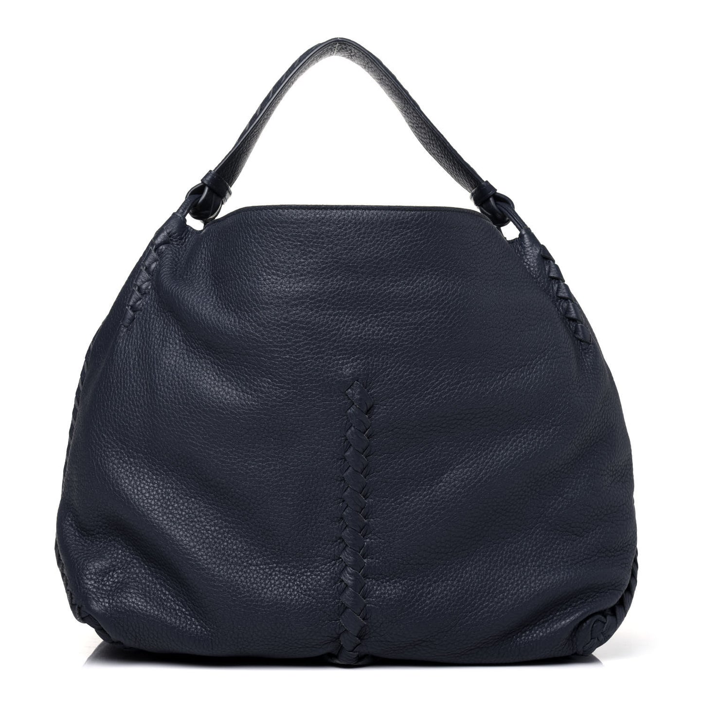 Washed Cervo Deerskin Large Hobo Denim