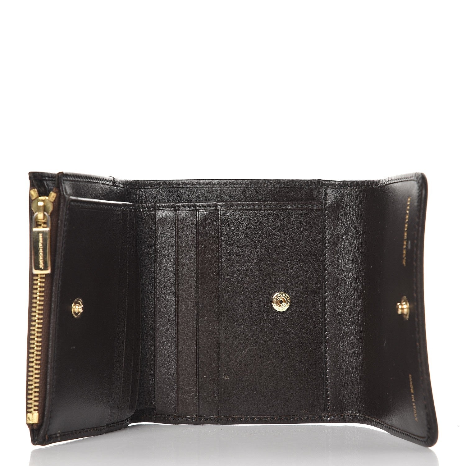 Burberry Haymarket Check Medium Leighton Wallet Chocolate 5 of 8