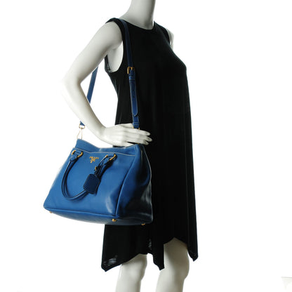 Prada Vitello Daino Tote Cobalto 2 of 7