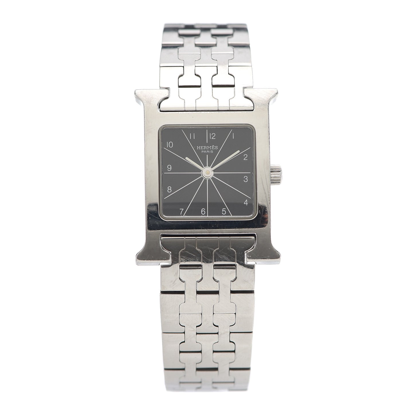 Stainless Steel 21mm Heure H Hour Quartz Watch Black