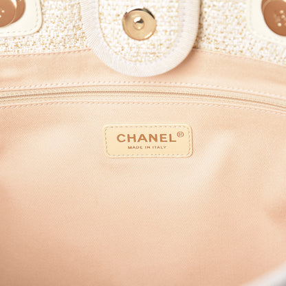 Chanel Woven Straw Raffia Small Deauville Tote Light Beige 6 of 10