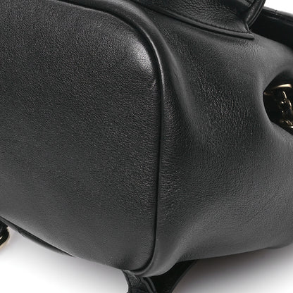 Chanel Lambskin Quilted Small Duma Drawstring Backpack Black 10 of 12