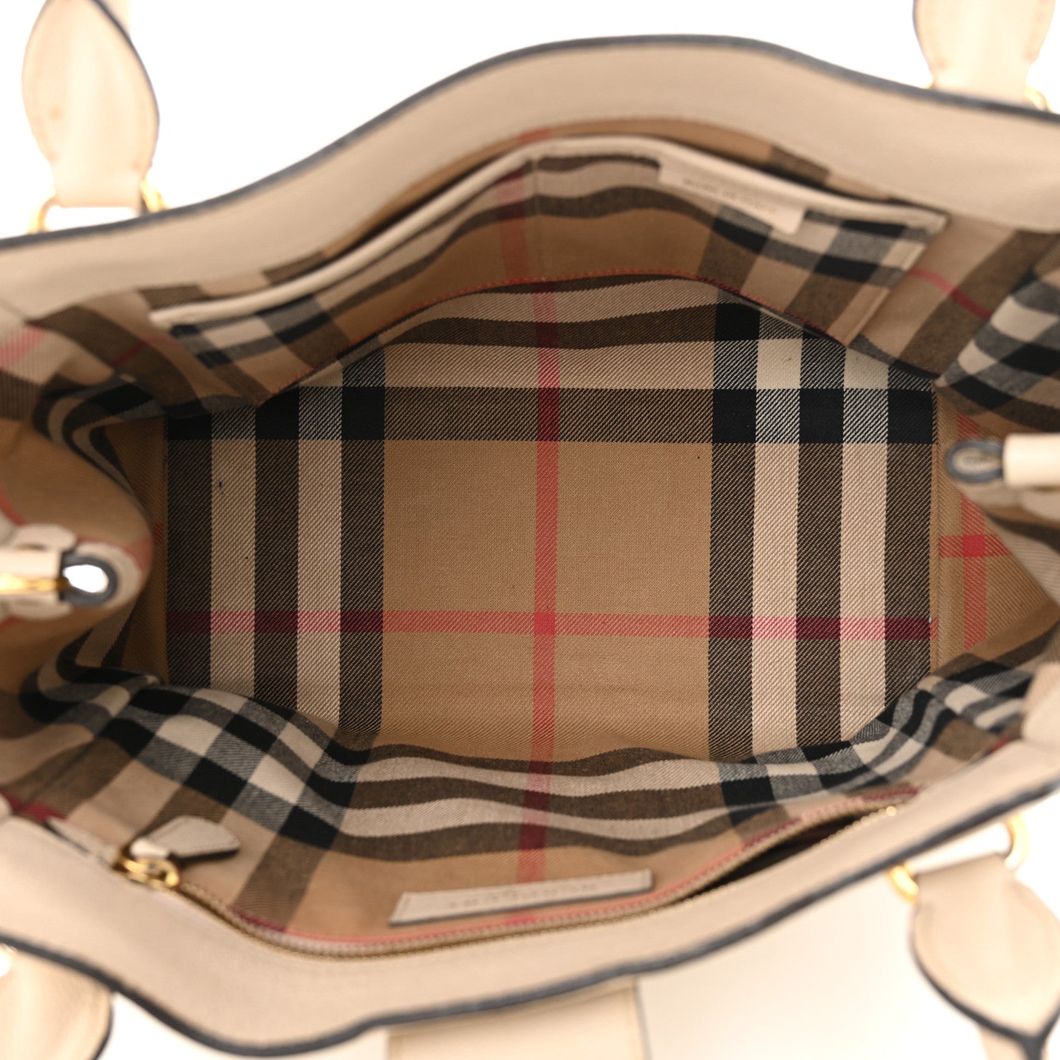 Burberry Soft Grain Calfskin Medium Buckle Tote Limestone 4 of 19