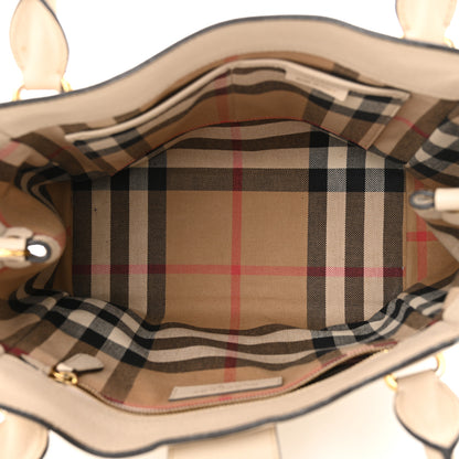 Burberry Soft Grain Calfskin Medium Buckle Tote Limestone 4 of 19