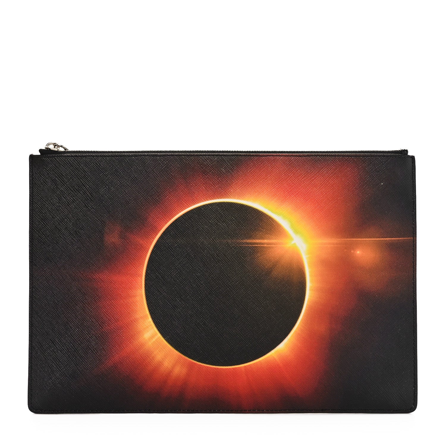 Givenchy Textured Coated Canvas Large Eclipse Pouch Black 1 of 8