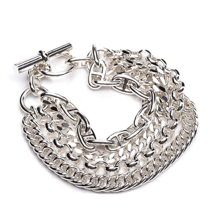 Hermes Sterling Silver Etcaetera Bracelet 1 of 5