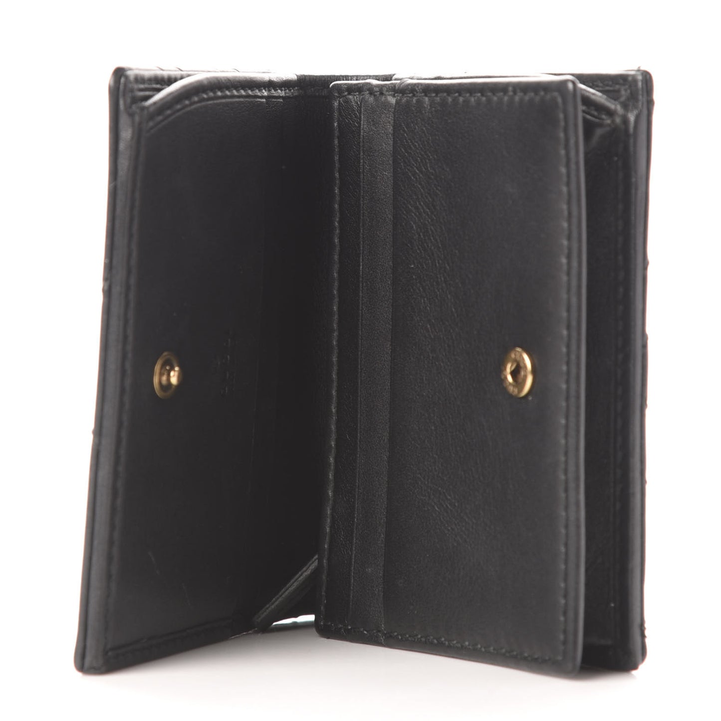 Calfskin Matelasse GG Marmont Card Case Wallet Black