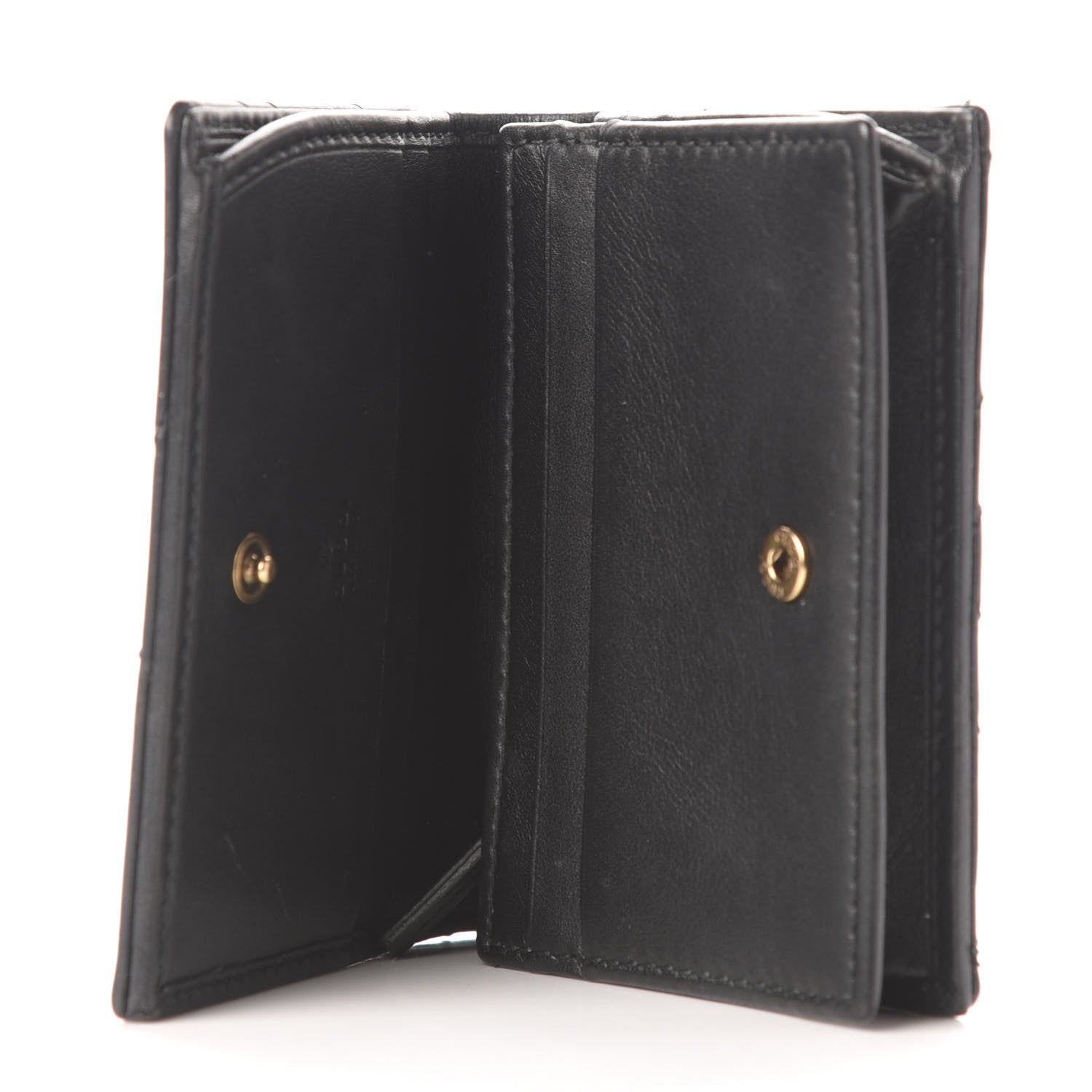 Gucci Calfskin Matelasse GG Marmont Card Case Wallet Black 5 of 12