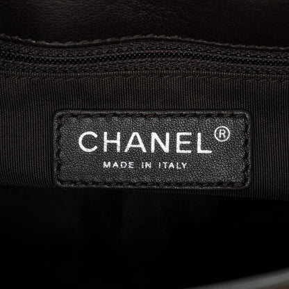 Chanel Lambskin Pony Hair Saddle Bag Dark Brown 7 of 8