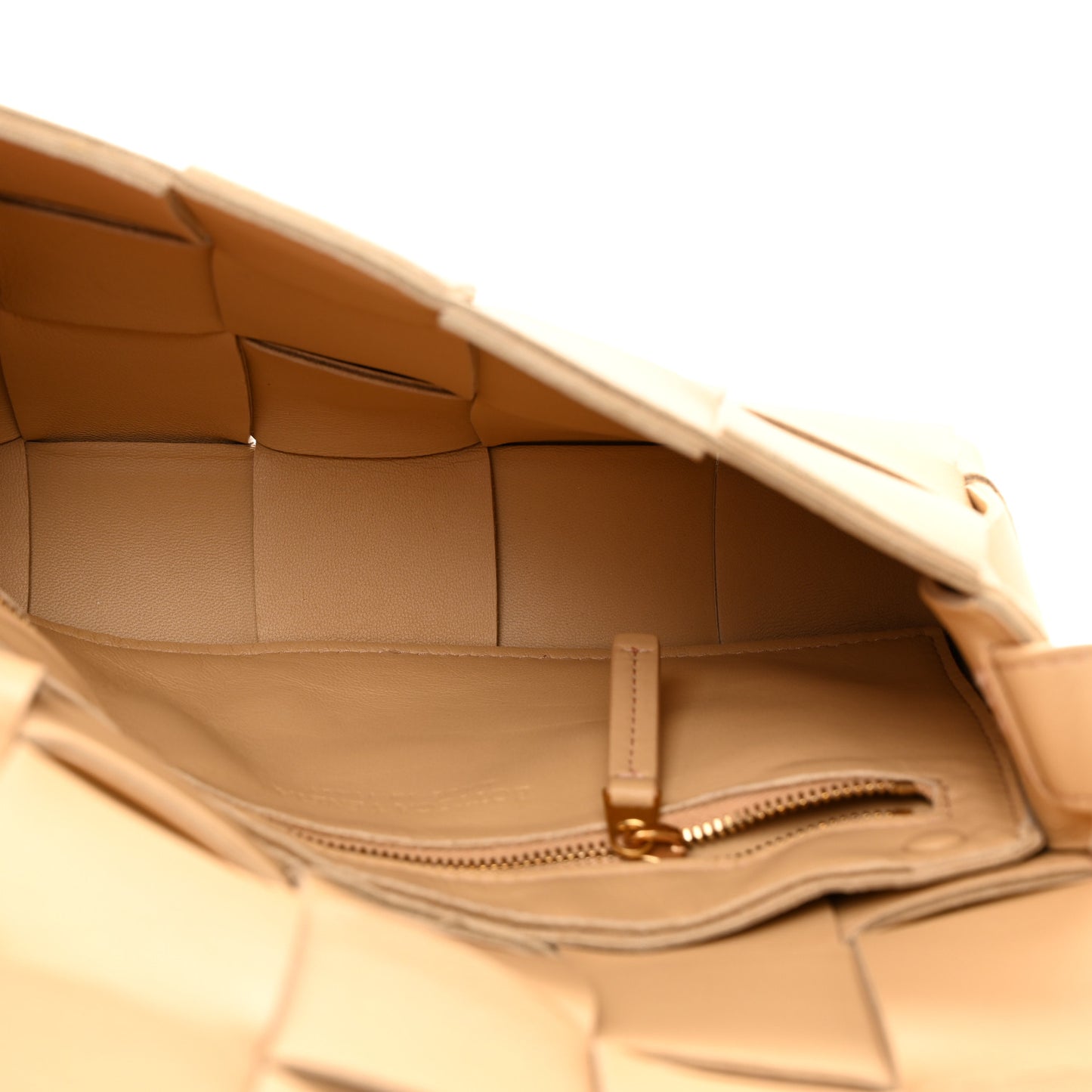Lambskin Maxi Intrecciato Cassette Crossbody Bag Porridge