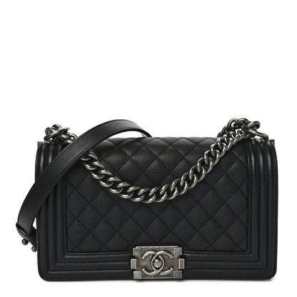 Chanel Caviar Quilted Medium Boy Flap Black 1 of 10