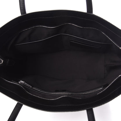 MCM Metallic Visetos Striped Medium Anya Shopper Tote Black Silver 5 of 11