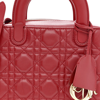 Christian Dior Lambskin Cannage Lily Tote Dark Red 8 of 14