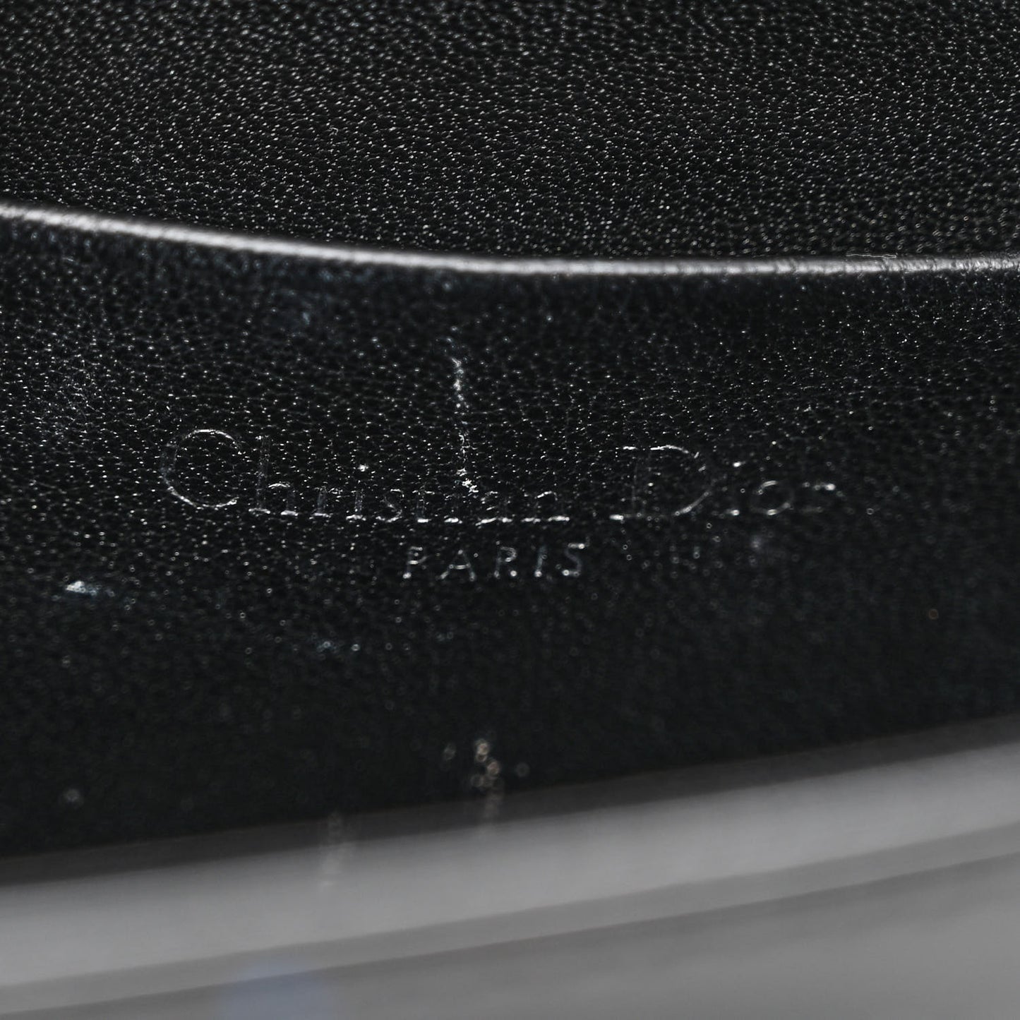 Patent Cannage Nano Lady Dior Pouch Black