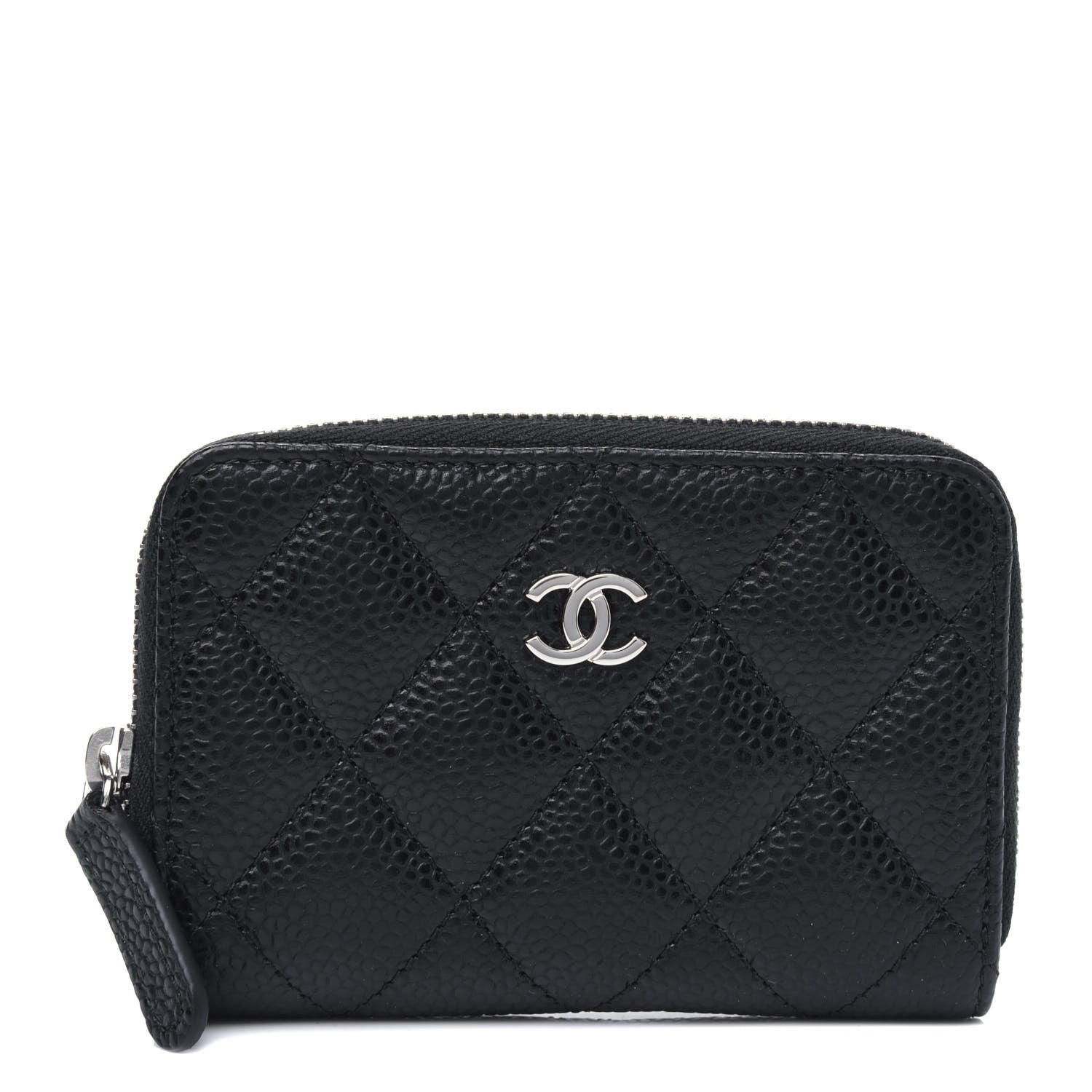 Chanel Caviar Quilted Zip Coin Purse Black 1 of 10