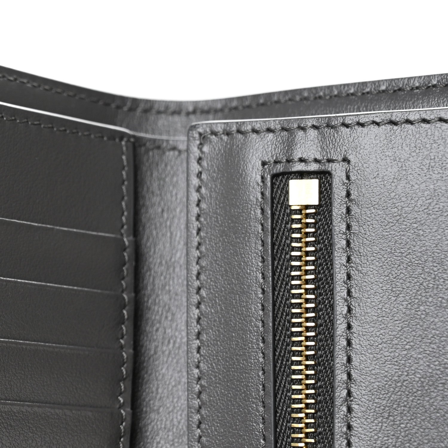 Celine Grained Calfskin Medium Multifunction Strap Wallet Grey Vintage Pink 10 of 10