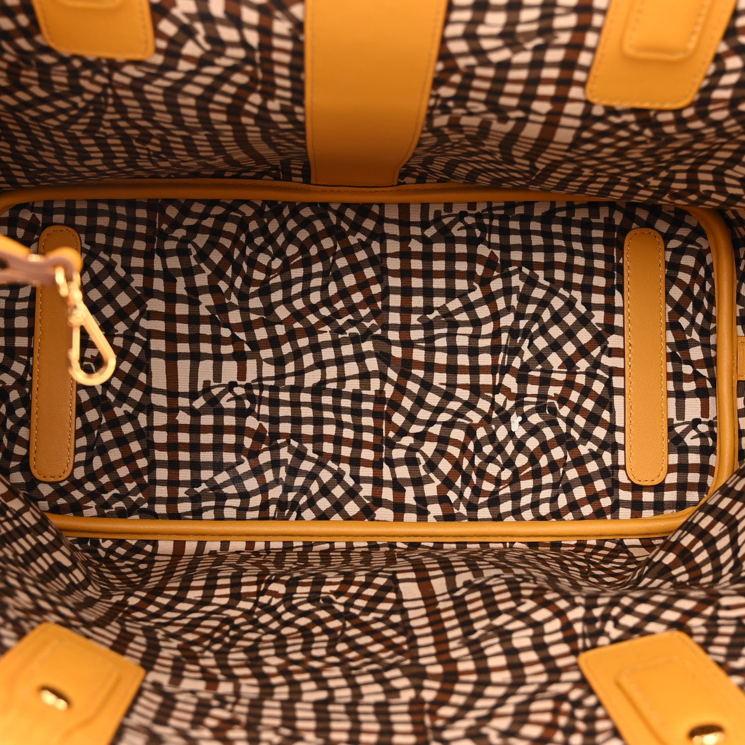 MCM Visetos Medium Liz Reversible Shopper Tote Cognac Yellow 8 of 16