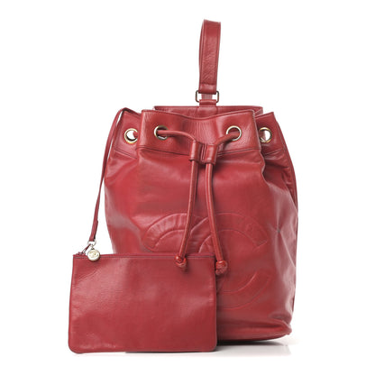 Chanel Lambskin CC Drawstring Backpack Red 1 of 18