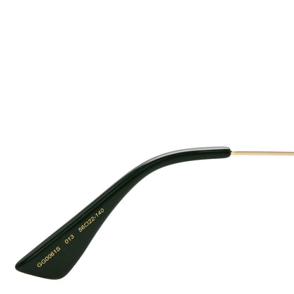 Gucci Metal Round Frame Sunglasses GG0061S Green Red Tortoise 6 of 8