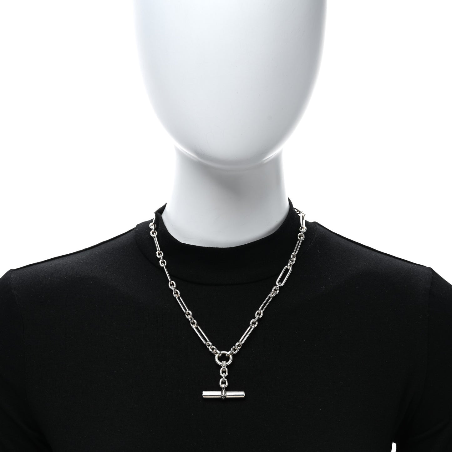 Sterling Silver Diamond Small Lexington Chain Necklace
