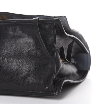 Prada Glace Calfskin Etiquette Flap Shoulder Bag Black 16 of 21