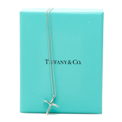 Tiffany Sterling Silver Elsa Peretti Infinity Cross Pendant Necklace 6 of 6