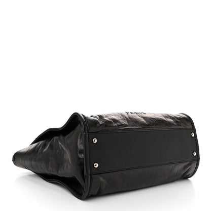 Chanel Glazed Calfskin Small Deauville Tote Black 4 of 10