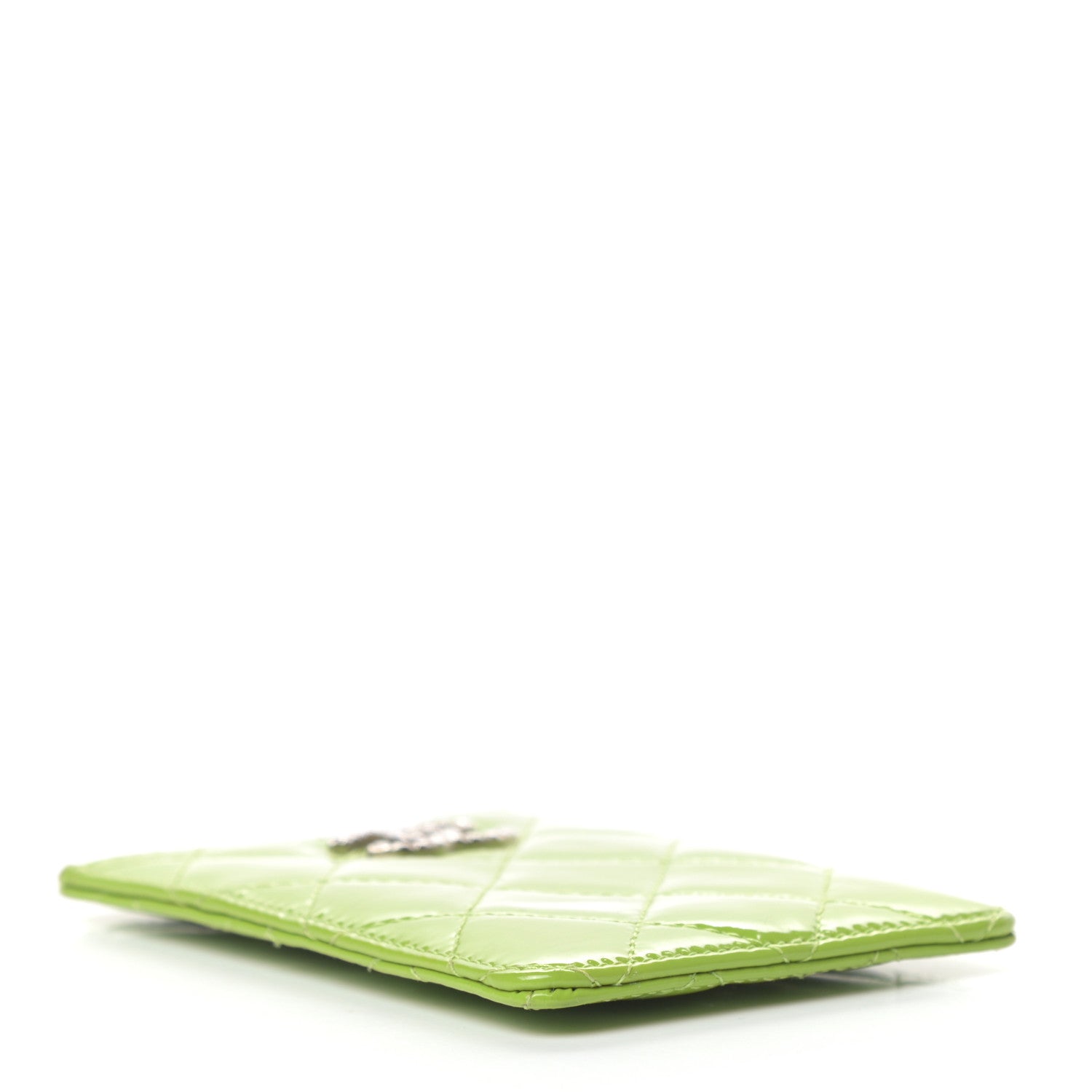 Chanel Patent Quilted Brilliant iPhone Case Green 4 of 8