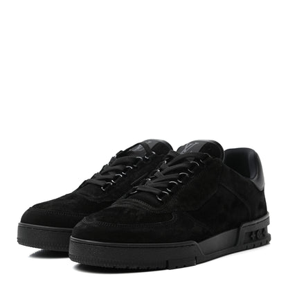 Louis Vuitton Suede Mens LV Trainer Sneakers 9 Black 3 of 9
