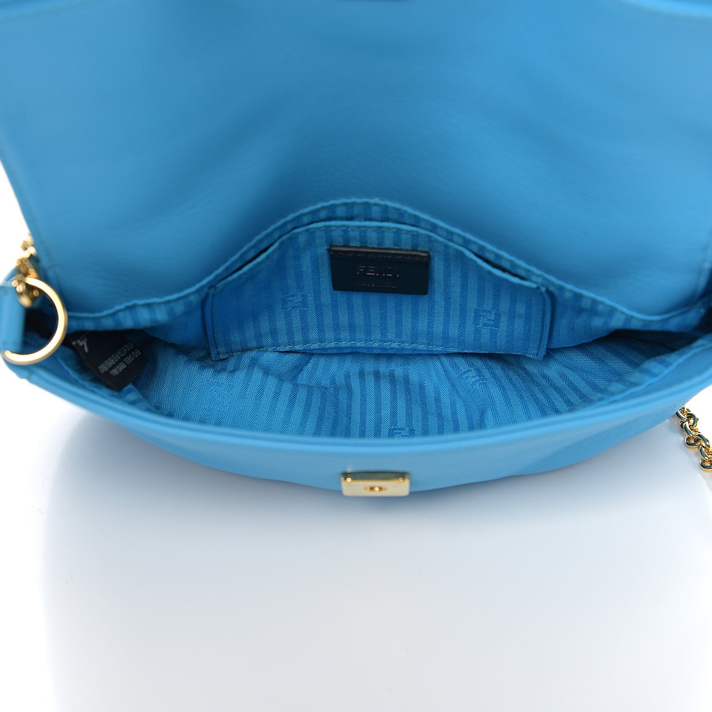Vitello Flamingo Enamel Fendista Pouchette Crossbody Maldives