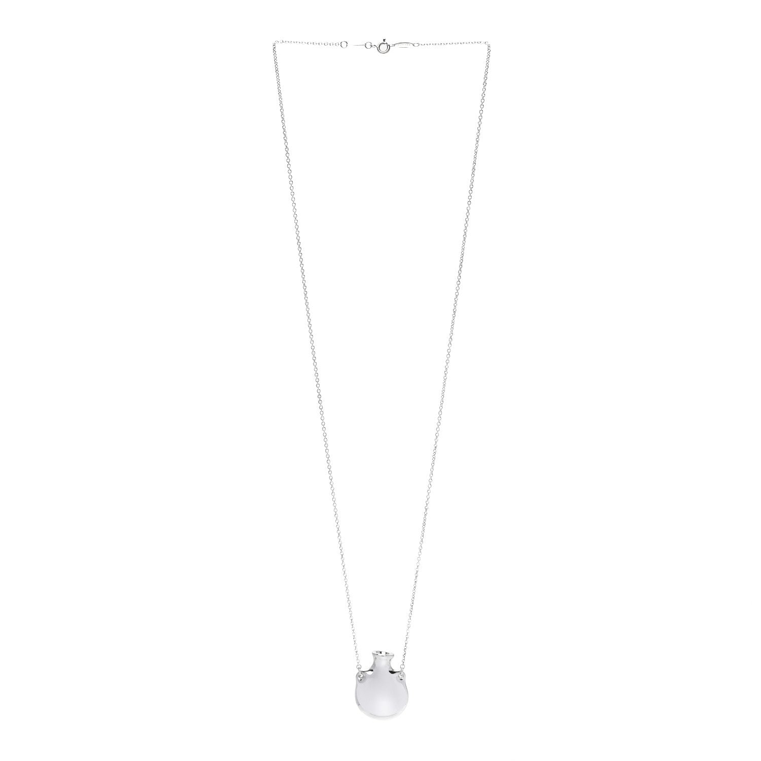 Tiffany Sterling Silver Small Elsa Peretti Bottle Pendant Necklace 3 of 6