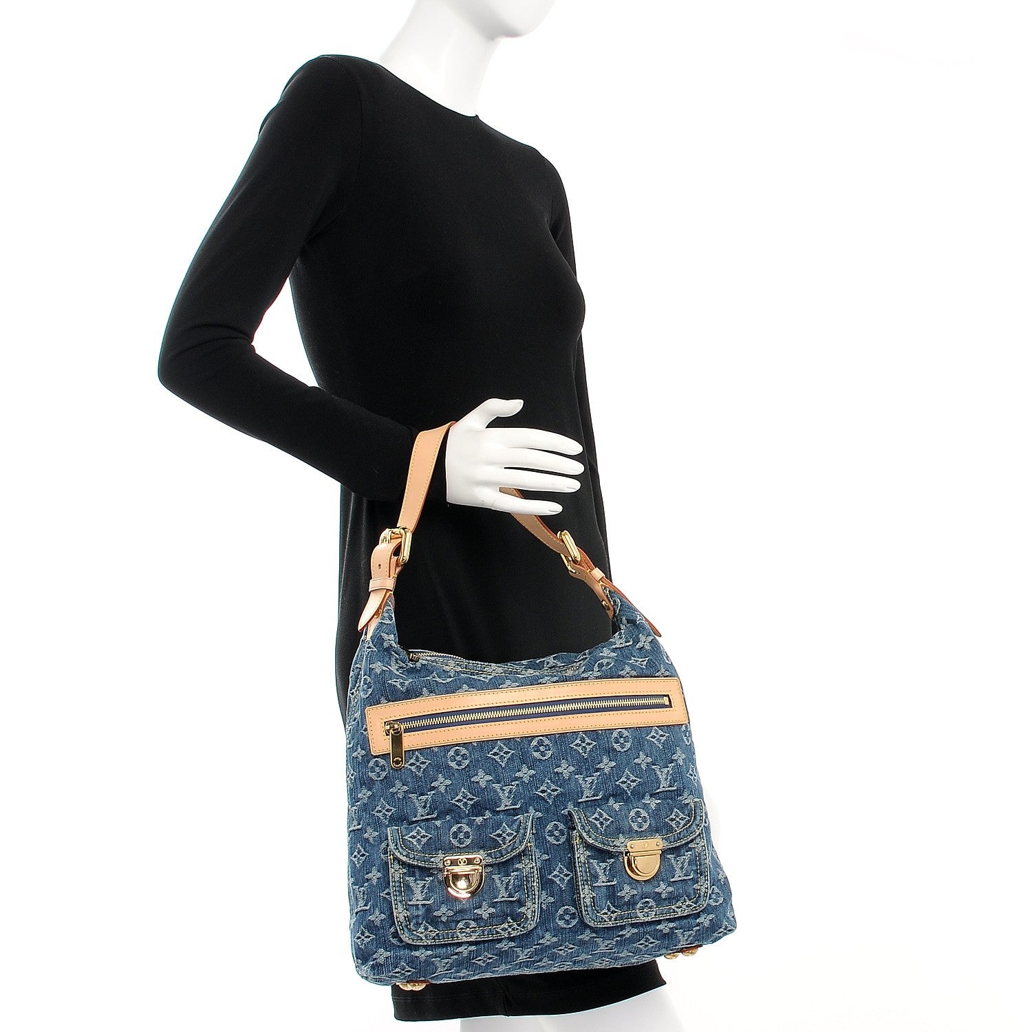 Louis Vuitton Denim Baggy GM Blue 2 of 7