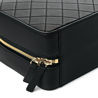 Chanel Calfskin Quilted Travel Kit Vanity Case Black 8 of 10