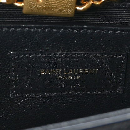 Saint Laurent Grain De Poudre Small Monogram Kate Satchel Black 6 of 8