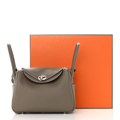Hermes Taurillon Clemence Lindy 26 Etoupe 12 of 12