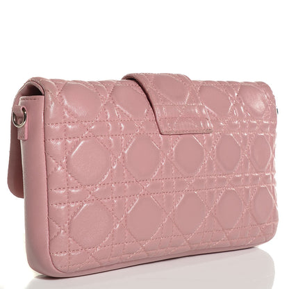 Christian Dior Lambskin Cannage New Lock Pouch Magnolia 3 of 7