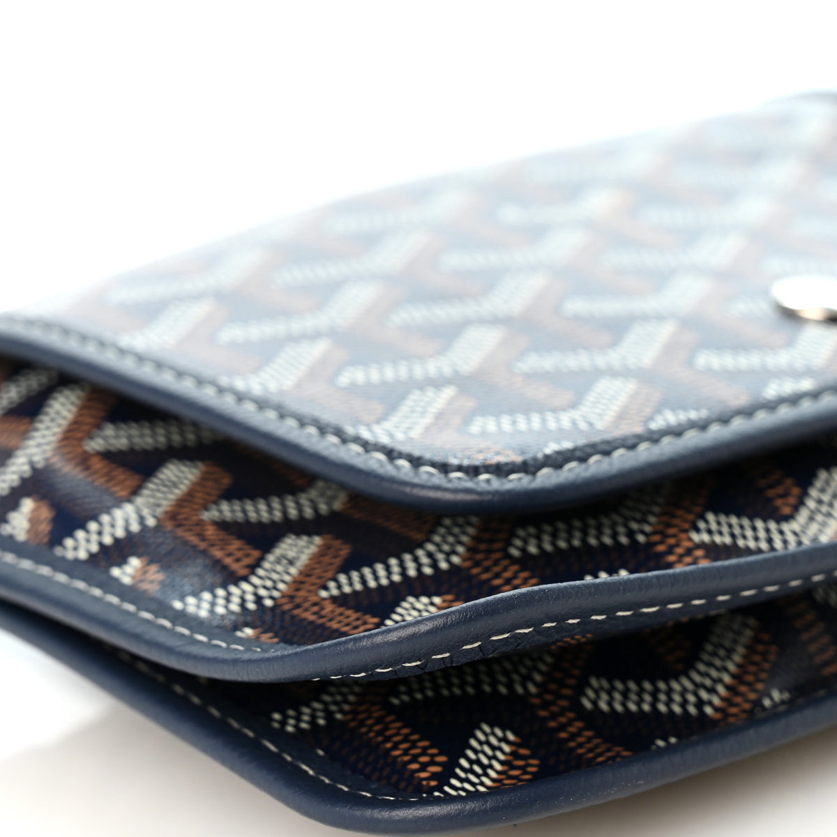 Goyard Goyardine Plumet Wallet Clutch Navy 9 of 10
