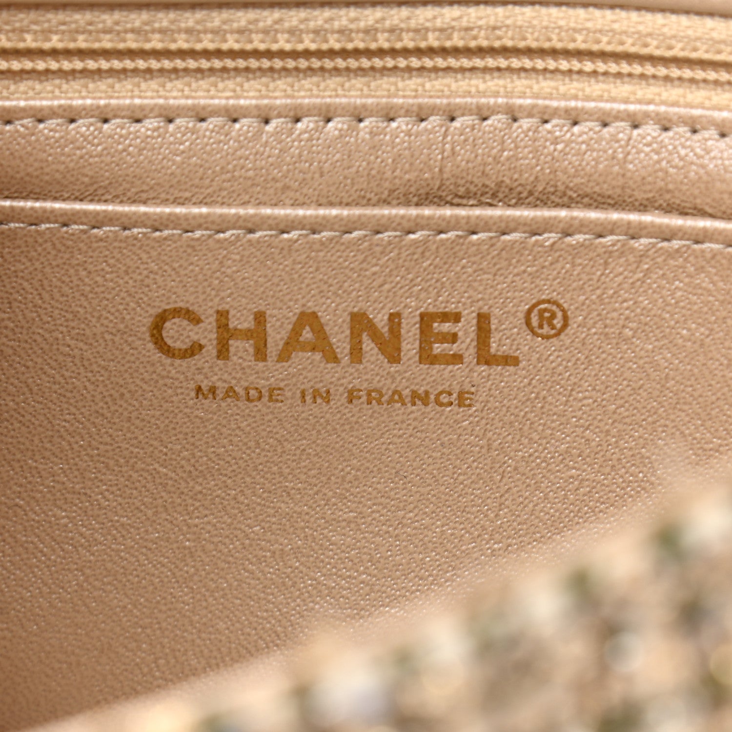 Chanel Tweed Quilted Mini Rectangular Flap Beige 7 of 11